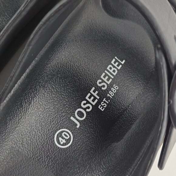 Josef Seibel Women's Black Two Strap Buckle Flat Sandal Slides Lightweight Sz 40 - Picture 11 of 13